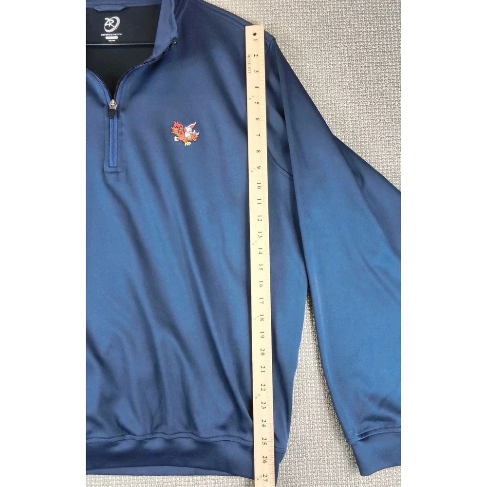 Zero Restriction Quarter Zip Pullover Private Double Eagle Golf Club Navy Sz L
